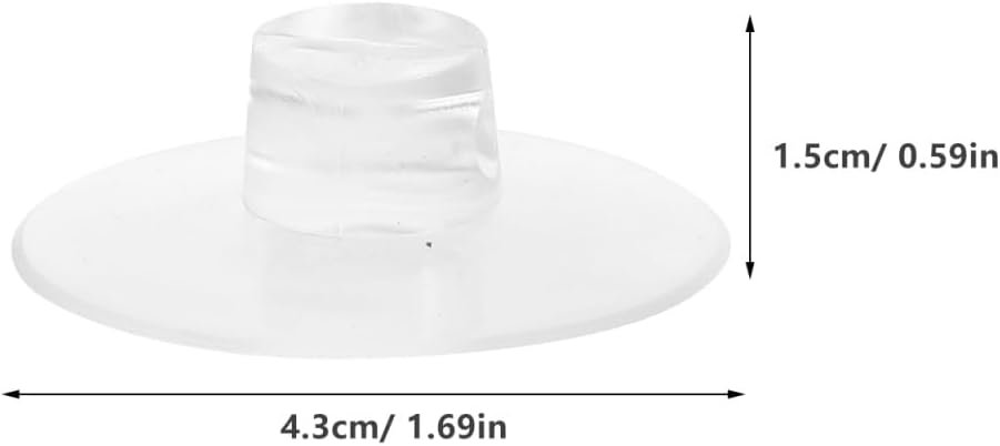 IMIKEYA 4.3cm Clear Silicone Suction Cup Cable Clips Multi-Purpose Organizer for Fixing String Lights and Wires Wall and Tiles, Set of 12 for Home and Kitchen