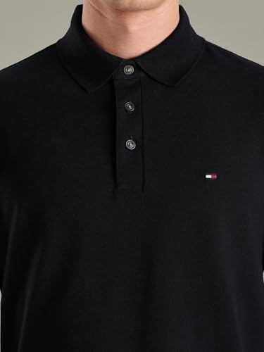 Image of Solid Slim-Fit Cotton Polo T-Shirt