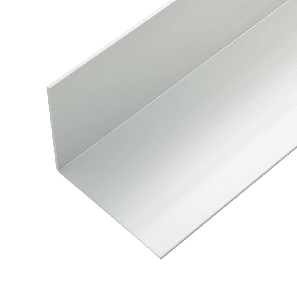 5 Stk. Aluminium Verkleidungswinkel, 170 cm Silber L-Profile für WPC-Terrassendielen, Treppenkanten und stilvolle Kantenabschlüsse, witterungsbeständig
