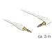 Produktbild DELOCK Klinkenkabel 3,5 mm 3 Pin Stecker > Stecker gewinkelt 3 m weiss