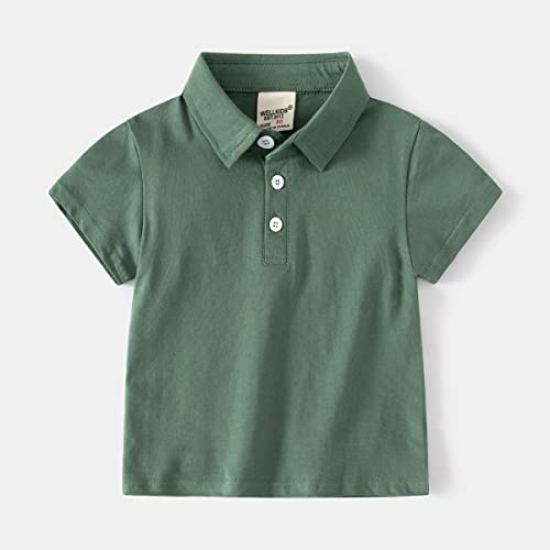 Polo Shirts for Toddler Boys Solid Color Short Sleeve Cotton Polos Classic Collared School Uniform Tops Girls Golf Shirt2