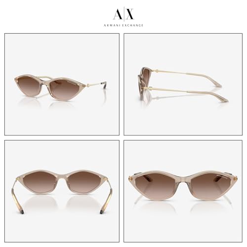 Armani Exchange AX4152SU Oval Sunglasses for Women +BUNDLE with ACCESSORY EYEWEAR KIT4