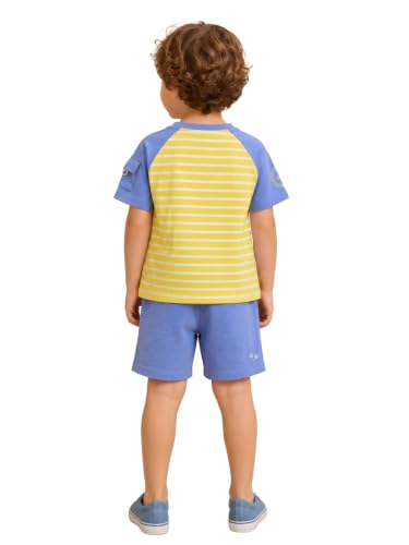 Image of Pilolo Kids Soft Cotton Terry Lycra Adjustable Drawstring Pocket Shorts for Boys