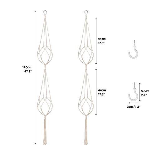 Double Plante Hangar Macrame pour Protéger vos Pots des Animaux
