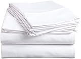 Way Fair Sheet Set Twin Extra Long Size White Solid 100% Cotton 600 Thread-Count (15' Deep Pocket...