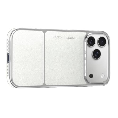 Coque iPhone 17 Pro Max fine cuir plaqué anti-chute et charge sans fil