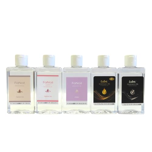 toysfan トイズファン マッサージオイル 100ml×5本 全5種 水溶性 お試しセット 試供品 サンプル 国産 日本製 ファンオイル リューブ ボディケア