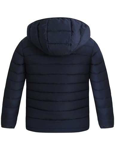 Image of wantdo Boy's Light Winter Jacket Zip Up Puffer Coat Hooded Windproof