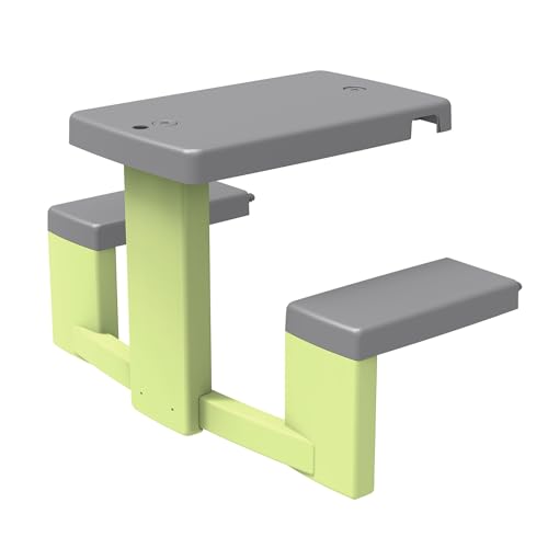 Smoby Life - Mesa de Picnic - 2 Bancos - Compatible con Varias Casas - Material Reciclado - A Partir...