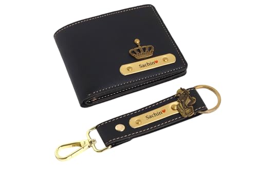 Image of Thebaegift Customized Leather Keychain | Personalized Birthday Gift for Men's | Handcrafted Organizer with Name Tag and Charms | Unique Birthday & Anniversary Gift For Men