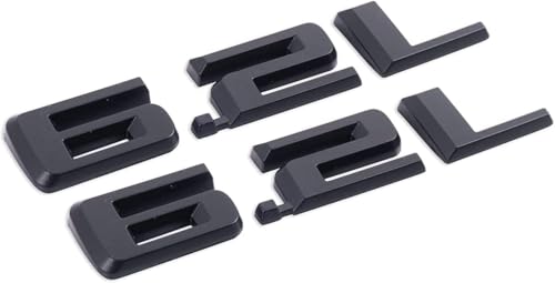 Image of 2pcs 6.2L Emblems 3D Hood Style Badge Logo Sticker Nameplate Letter Replacement for 1500 2500HD (Matte Black)