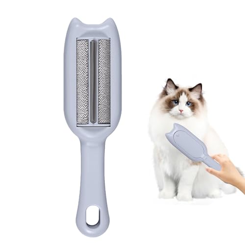Quitapelos para mascotas, rodillo de pelusa, reutilizable, rodillo extra pegajoso para sofá, mango ergonómico, depiladora de pelo de gato, rodillo de pelo para perros, para ropa, muebles, sofás