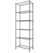 Produktbild Himimi Regal,abstellraum Regal,Badezimmerregal Shelf,hoch schmal Standregale,Lagerregal 6 Ablage Küchenregal Metallregal, verstellbare Ablagen,Drahtkorb,54 x 29 x 160cm,Schwarz