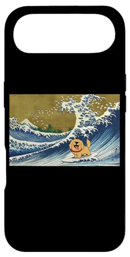 Funny Retro Vintage Surfing A Wave Golden Retriever Lover �X�}�z�P�[�X iPhone Air �p