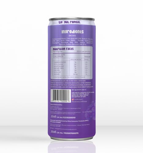 Image of Bubble Gut Lemon Grape Cola Soda Beverage Combo Pack 250 ml Fizzy Sparkling Refreshment Drink