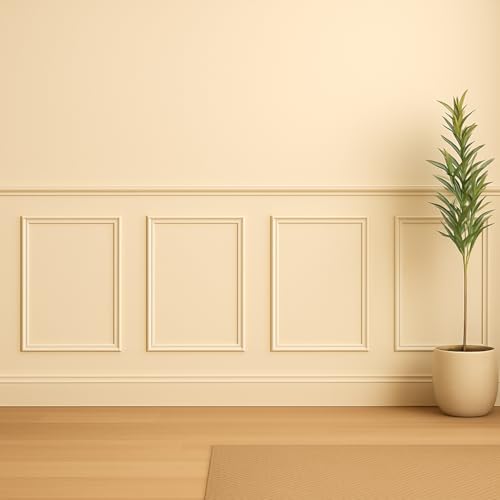 PNL16X24AS-01 16"W x 24"H x 1/2"P Ashford Molded Classic Wainscot Wall Panel, Factory Primed White