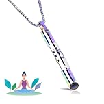 Modurio Colourful Breathing Necklace, Titanium Steel Anxiety Relief Necklace, Breathing Resistance Whistle, Stop Vaping Breath Link for Anxiety & Stress, Relax Gifts for Adults/Men/Women/ADHD, Yoga