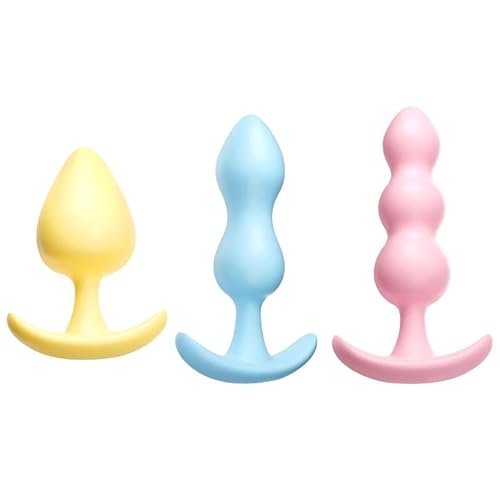 Qoosea Plug Anales in Silicona Jugetes Sexuales Plug Anal Set para Mujer y Hombre Butt Plug Tapones AnalesTamaño S+M+L