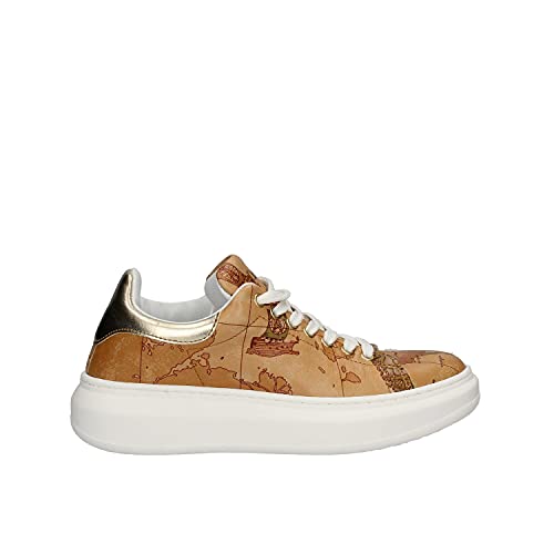 ALVIERO MARTINI 1A CLASSSE Sneaker Platform Natural Geo Laminate N0122-391F, Natural Geo, 9 AU