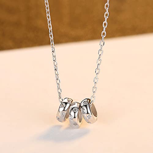 Colliers pendentif trois perles HJMMWT chaîne anti-noircissement