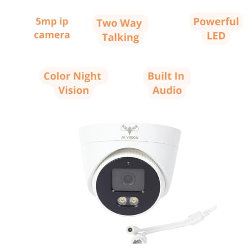 Image of JK Vision 5MP 2Dome IP Camera Combo with 18 LED, Night Vision, Built in Audio, 30M Range, 1 Year Warranty