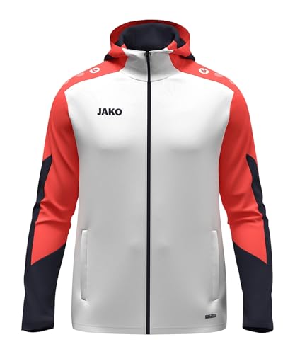 Veste à capuche JAKO Dynamic enfant blanc bleu marine taille 152 cm