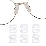 Eyeglasses Nose Pads Cover,6 Pairs Soft Silicone Slip-on Nose Piece,Anti Slip Eyewear Nose Pads for Glasses Eyeglasses