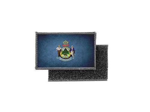 Akachafactory Toppa Bandiera Vintage Stampata – Applique USA Americana Hawaii Con Bordo Ricamato Nero, 5x8 Cm, Ideale Per Personalizzare Giacche, Zaini E Borse