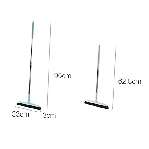 Betti Household Long Handle Broom Magic Sponge Floor Cleaner Dust Brush Multifunctional Home Office Cleaning Tool Stainless Steel Floor Shower Squeegee (Color : Blue) #TOP1