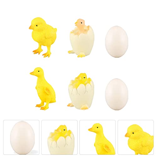 TOYANDONA 6Pcs Bauernhof Tiere Figuren Lebensdauer Zyklus von Huhn Ente Henne Gans Kunststoff Safariology Wachstum… – Bild 3