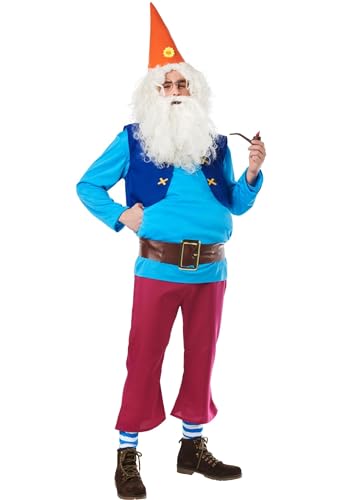 Kimokawaii Disfraz Enanito Azul Adulto (T-XL)
