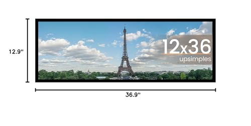 Image of upsimples 12x36 Picture Frame, Display Pictures 10x30 with Mat or 12 x 36 Without, Wall Hanging Long Frames, Black, 1 Pack