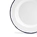 Argon Tableware Premium White Enamel Dinner Plates - 219mm / 9