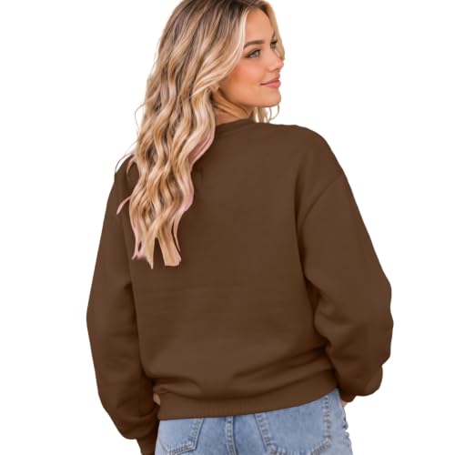 TRCELECTROP Womens Halloween Sweatshirt Funny Glitter Pumpkin Sweatshirt 2026 Fall Casual Oversized Crewneck Pullover Tops Brown - image 5