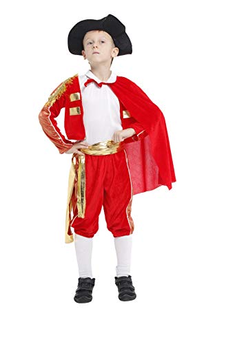 Shanghai Story Boys Matador Role Play Spanish Halloween Costume Red Bull Fighting Outfits M