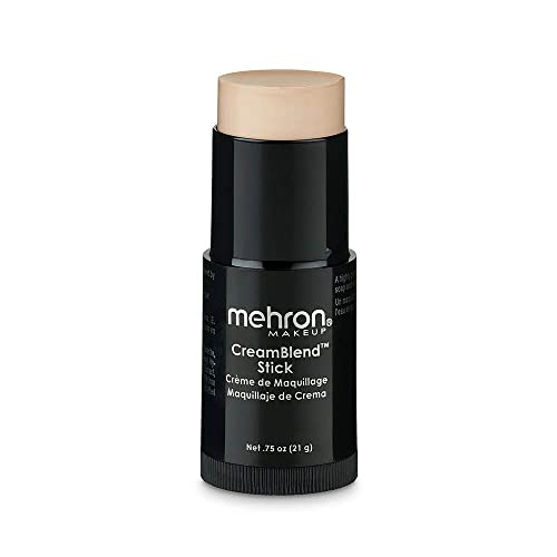 Image of Mehron Makeup CreamBlend Stick | Face Paint, Body Paint, & Foundation Cream Makeup | Perfect for Halloween .75 oz (21 g) (Light 1)