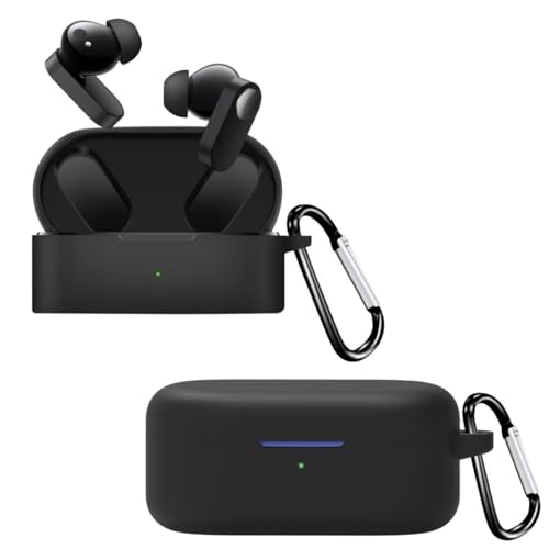 Image of Printme for OnePlus Nord Buds 2 Case Cover Silicone, Feather Soft, Protective, Anti Fall, Anti Dust, with Hook Earphone Cover [Earbuds Not Included] (Black)