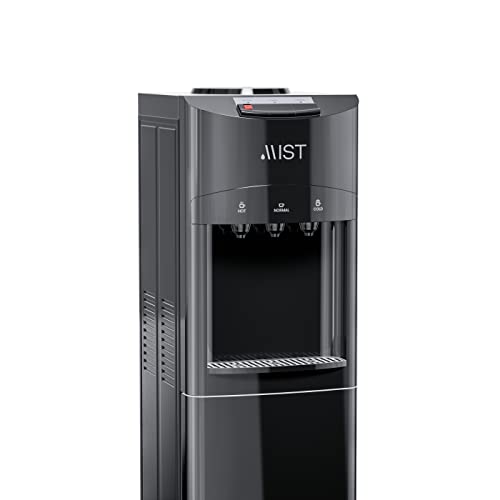 Mist Premium Top Loading Water Cooler Dispenser – Hot, Cold & Room Temperature, Child Safety Lock, Holds 3 Or 5 Gallon Bottles, Perfect For Home And Office Use - Black #TOP1