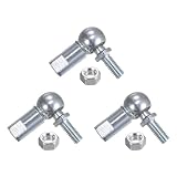 Kozelo 3 Pcs CS10 Angle Ball Joint - [M6 Right Hand Thread] A3 Steel Ball Socket Universal Joints for...