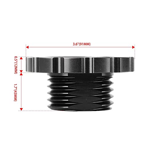 JOYSOG Steering Wheel Adapter for For Thrustmaster T500/T300/TS-PC/TX, Racing Game Club Car 70-74mm Steering Wheel Hub Adapter - Black