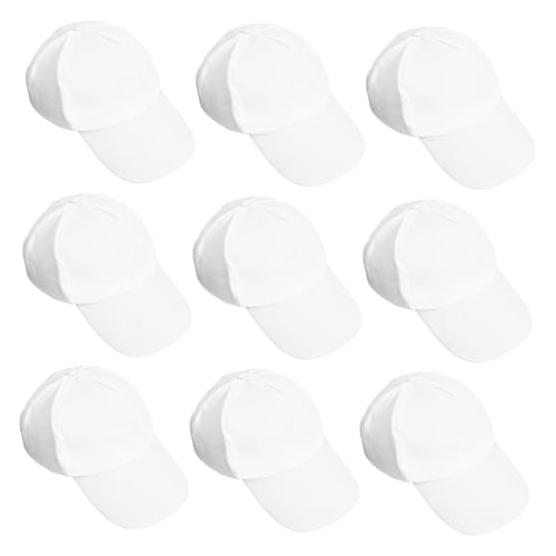 Casquettes de baseball blanches à peindre : lot de 30 pièces vierges pour enfants et adultes