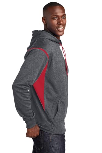 SPORT-TEK Unisex Tech Fleece Colorblock Hooded Sweatshirt2