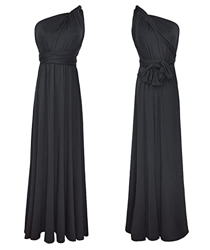 Image of Sexyshine Women's Backless Gown Dress Convertible Multi-Way Wrap Halter Cocktail Dress Bandage Bridesmaid Long Dresses
