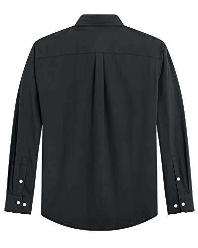 J.VER Men's Oxford Shirt Solid Casual Button Down Collar Shirts Long Sleeve Dress Shirts with Pocket