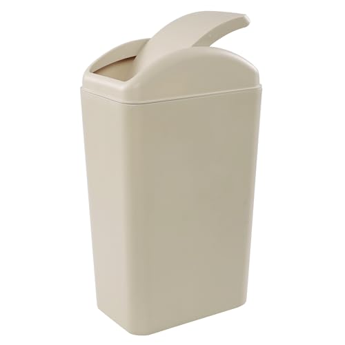 Caneca de Basura Plástica Slim 3.2 Gal Khaki 14L miniatura 5