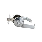 Schlage AL53PD SAT 626 C Keyway Series AL Grade 2 Cylindrical Lock, Entrance Function, C Keyway, Saturn Design, Satin Chrome Finish