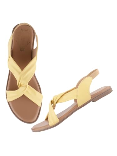 Image of Shoetopia Cross Strap Flat Sandals For Women & Girls