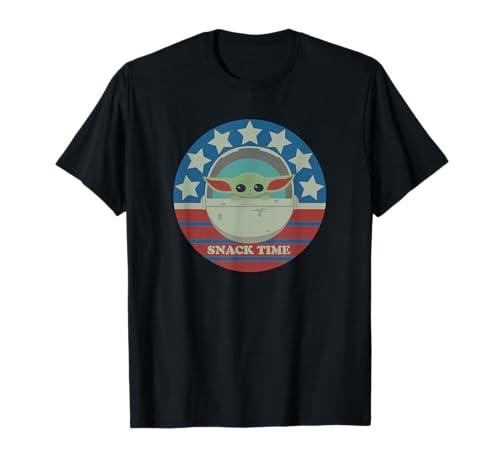 T-shirt The Mandalorian The Child Snack Time Americana pour fan Star Wars