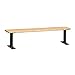Locker Room Bench Size: 18" H x 36" W x 9.5" D, Color: Light