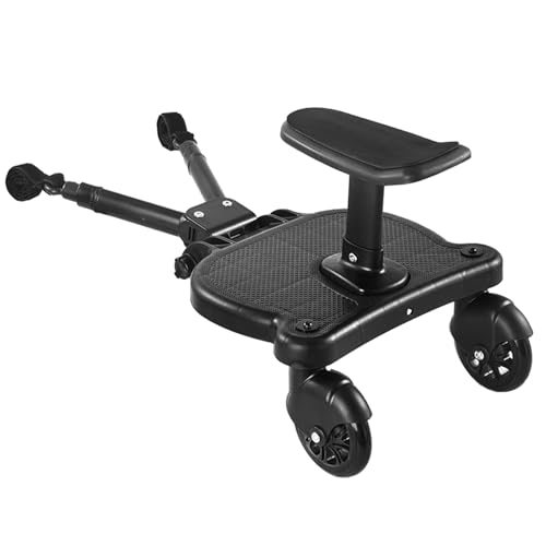 Image of 2026 New-Universal Stroller Board with Detachable Seat, 2in1 Sit and Stand Stroller Connectors for Most Strollers, Holds Children Up to 55 LBs Stroller Standing Board